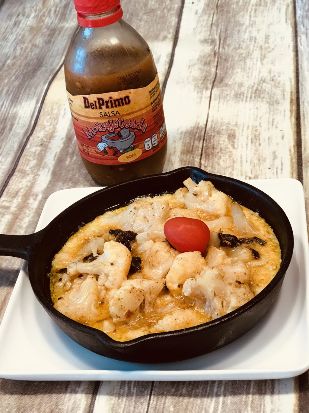 Coliflor con huevo